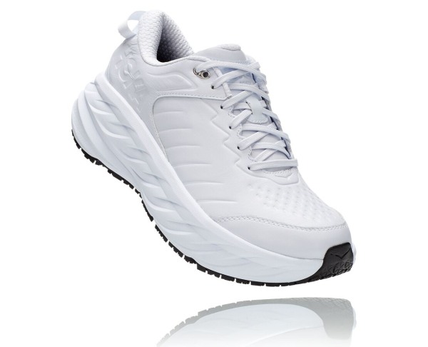 Hoka One One Bondi Sr Mens UK - White / White Road Running Shoes - VLZWU7120